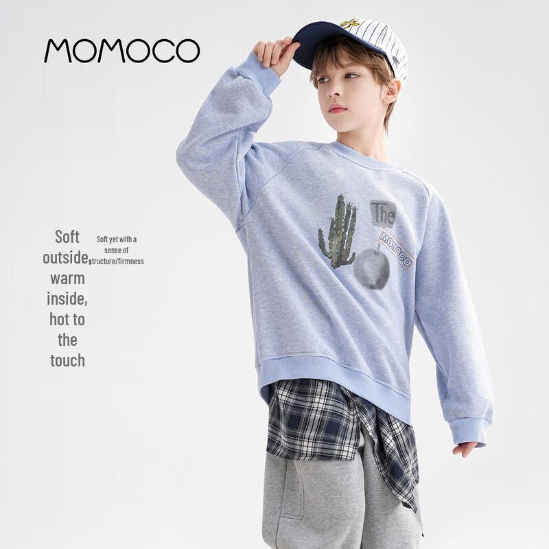 MOMOCO Boy s Digital Print Round Neck Sweatshirt 150