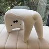 Cat Shoe Changing Bench, Cute and Soft Cream Style Entryway Stool Multifunctional Vanity Ottoman for Home Doorway Hallway