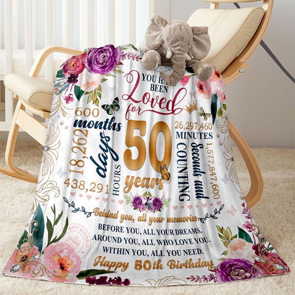 Happy 100th Birthday! Blankets Are Suitable for Living Rooms,making Them an Ideal Choice for Outdoor Travel and Gifts.