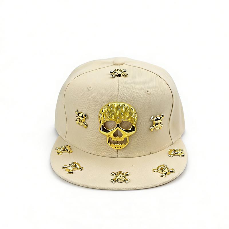 Unisex Skeleton Label With Drill Hip-hop Hats Outdoor Wide-brimmed Street Dance Cap Fashion Casual Baseball Caps Sunscreen Hat