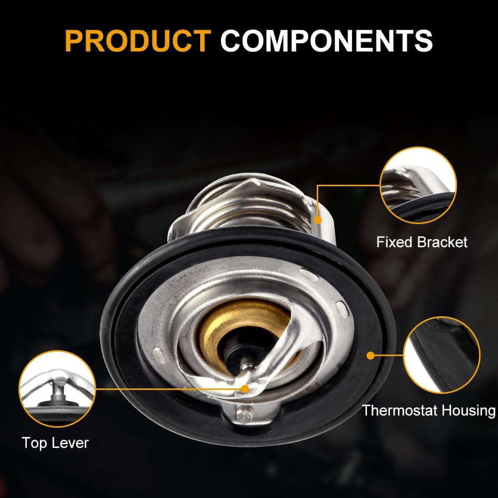 ROADFAR Engine Coolant Thermostat 19301-PAA-306 Fits for Honda Civic 1992-2003, for CR-V 1997-2001, for Accord 1990-2002 Thermostat Housing Assembly