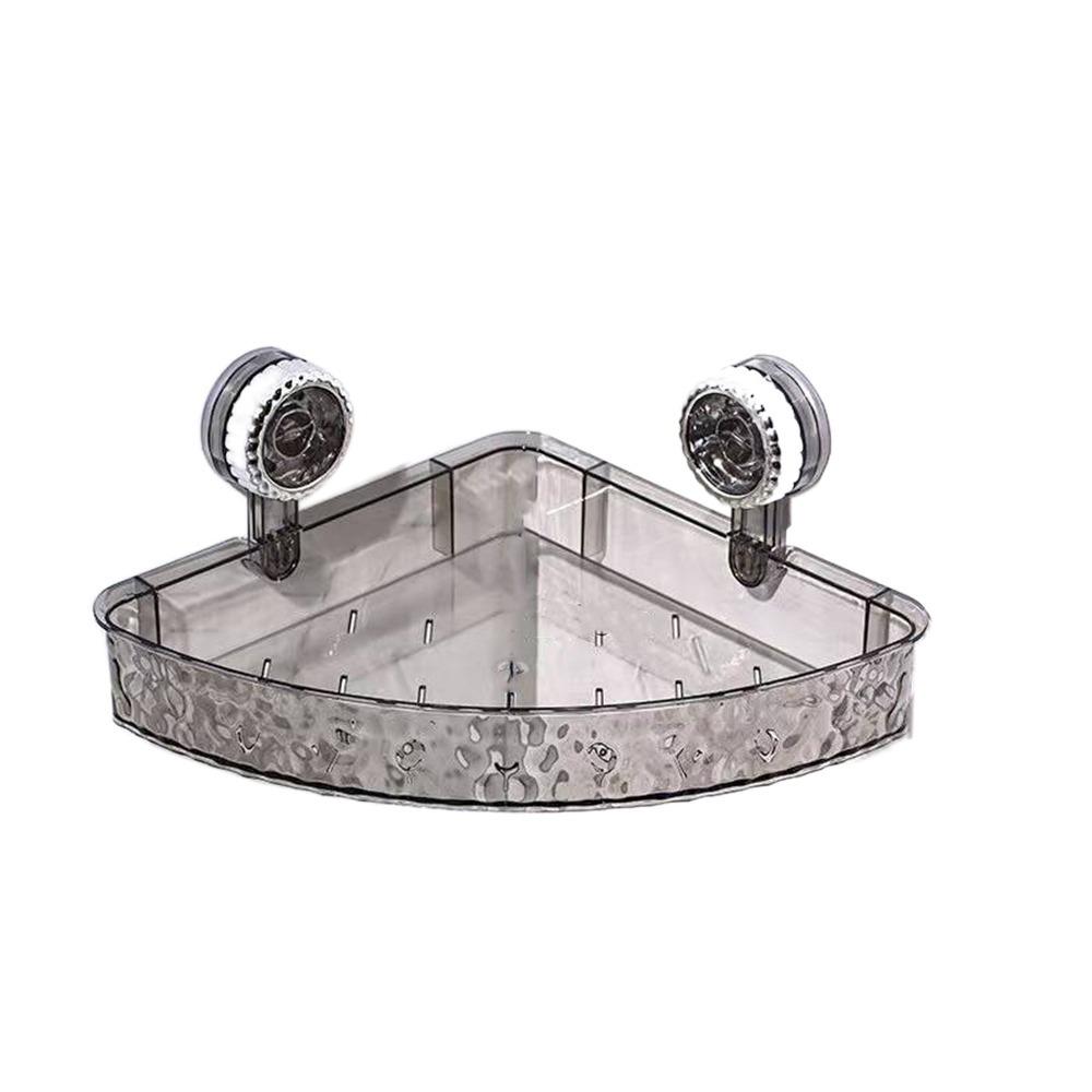 Plastic Suction Cups Shower Shelves Rectangular/Triangular Cosmetics Storage Rack  for Home