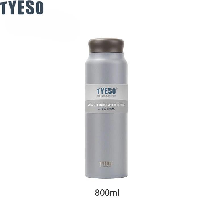 

Tyeso Stainless Steel Insulated Travel Mug Portable Outdoor Sports Water Bottle Cross-Border Vacuum Flask Coffee Thermos Cup 800ML серый