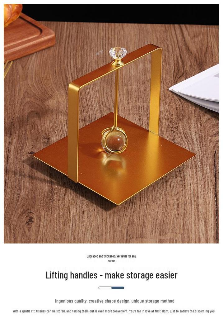 Elegant Metal Square Tissue Holder for Restaurants and Bars