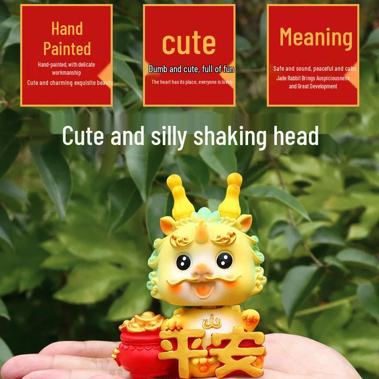 Year of the Dragon Bobblehead Doll - Car Console Ornament