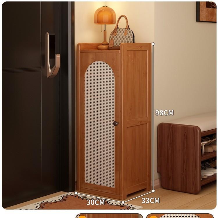 Narrow Shoe Rack, Dust-proof Shoe Cabinet for Rental Homes, Multi-layer Indoor Storage Cabinet, Wall-mounted Design