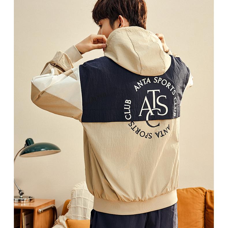 Anta Retro Sports Hooded Jacket Men Jackets Mica 152418612-2