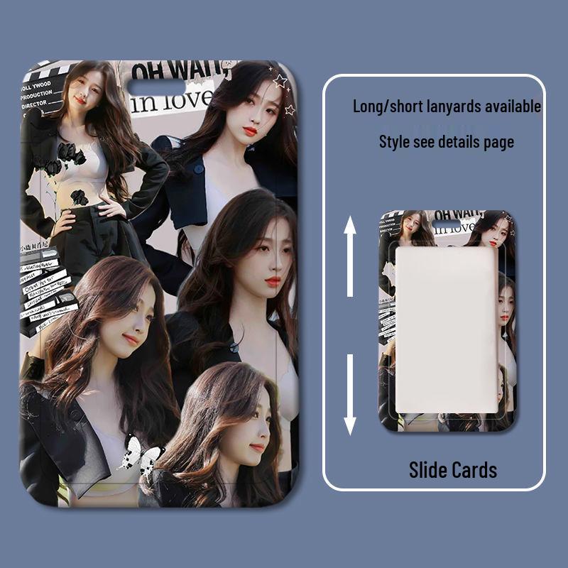 Yu Shuxin Plastic Sliding Cover ID Badge and Bus Card Holder for Students and Workers