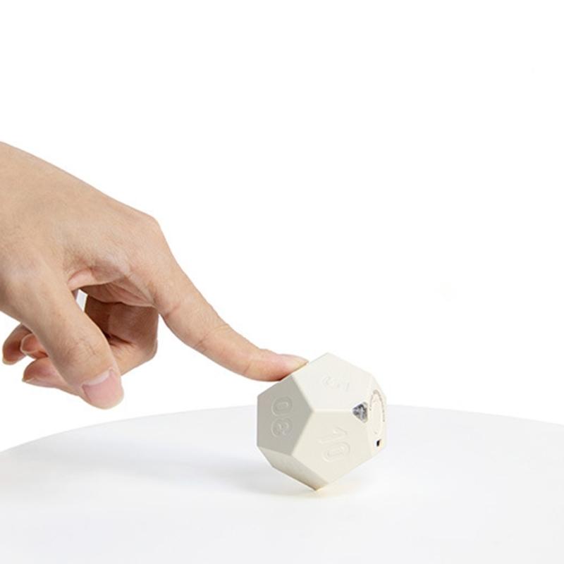 Flip Timer Cube-Kitchen Timers for Cooking Studying Working Sports White Yellow Vibrations-Flip Timers for Student