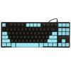 Wired Gaming Keyboard 87 Keys Ergonomic Color Backlit Design Desktop Notebook Computer AccessoriesBlue and Black