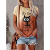 3D Print T-shirts Women Streetwear Summer Cartoon Cats Fine  Casual Fashion Short Sleeve T Shirt O-neck Tees Tops Clothing