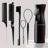Three piece set with pointed tail comb, fixed mouse comb, hair pulling needle, high-pressure spray bottle