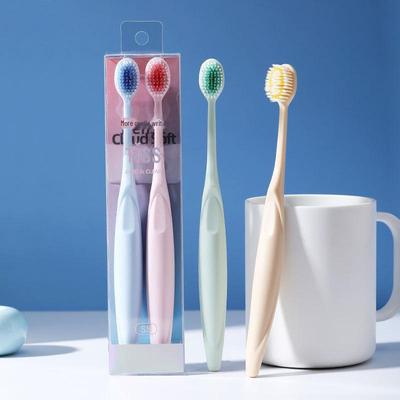 Japanese Ultra-Dense Spiral Soft Bristle Adult Toothbrush, Wide Head, 2-Pack, 70 Holes, Colorful