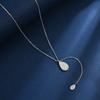 ANENEJERY Women's Necklace Simple Personality Water Drop Necklace Fashion Versatile Hollow Necklace