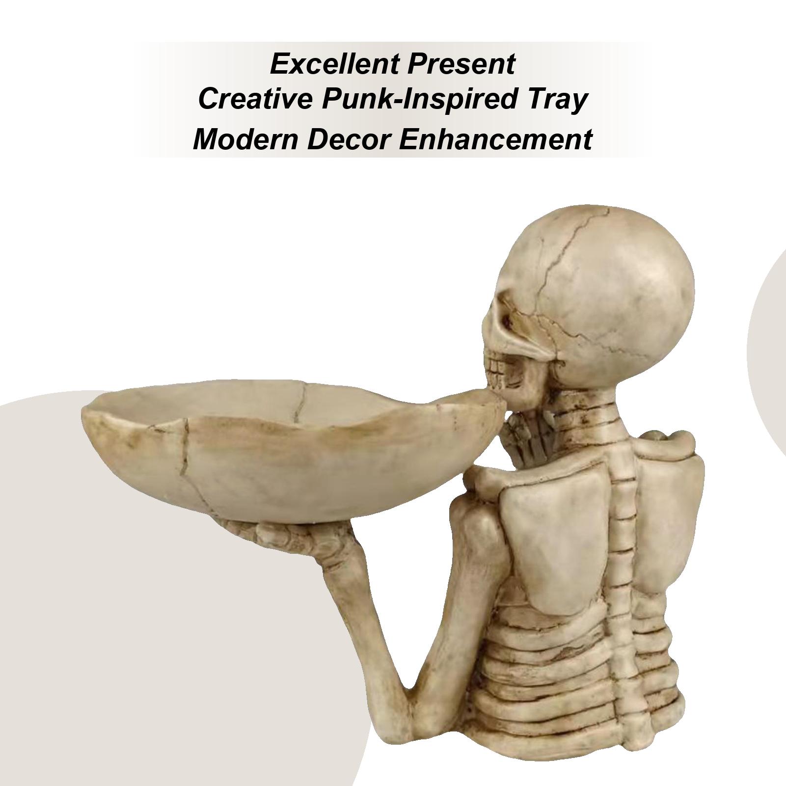 

Halloween Skull Storage Tray Skeleton Candy Dish Storage Tray Resin Storage Container Ornament For Tabletop Party Supplies CN