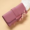 Korean Style Women's Tri-Fold Leather Wallet with Coin Pocket - Fresh, Multifunctional Fashion Accessory.