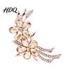 Alloy Shirt Jewelry Rhinestone Flower Branch Brooch for Women Elegant Floral Lapel Pin Exquisite Clothing Costume Pin Coat Bag Banquet Wear