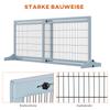 Freestanding Dog Gate, Foldable Pet Fence, Indoor Wood Barrier, Stair Gate with Support Feet, for Doorway, Hallway, Small and Medium Dogs