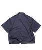 ROCKPSYCHO Crop Pinstripe Shirt - Navy