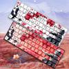 Raven Sakura Anime PBT Cherry Klávesa 129 Kláves Herní Mechanická Klávesnice Boční Potisk Podsvícení RGB Gradient Dívka Magnetický Mx Spínač