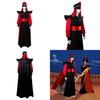 Luxuriöses Jafar Cosplay Robe Umhang Cape Hut Zauberer Outfit für Halloween-Veranstaltungen