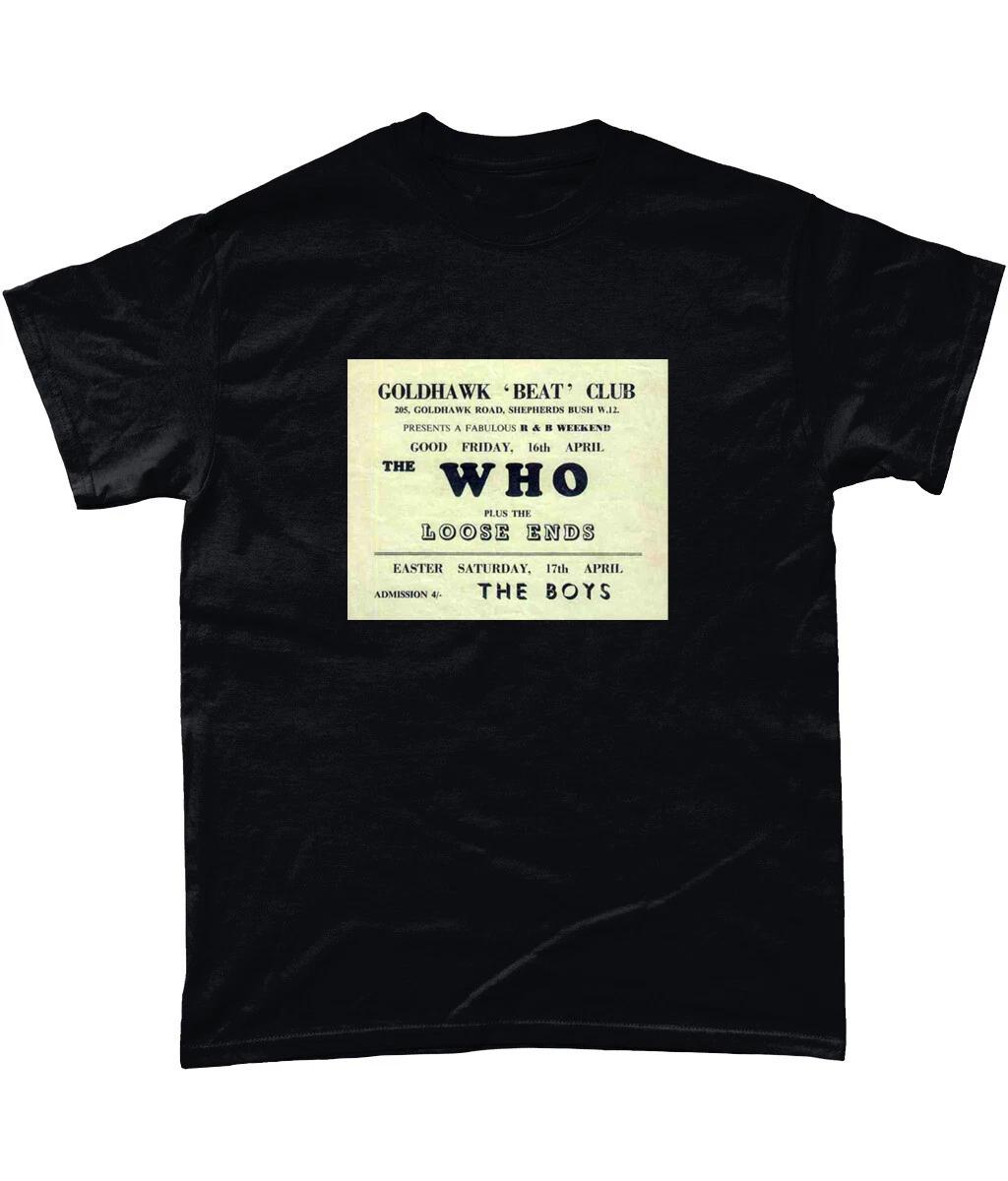 

The Who Goldhawk Beat Club 1965 Корешок билета Футболка Пит Таунсенд Кит Мун 2XL