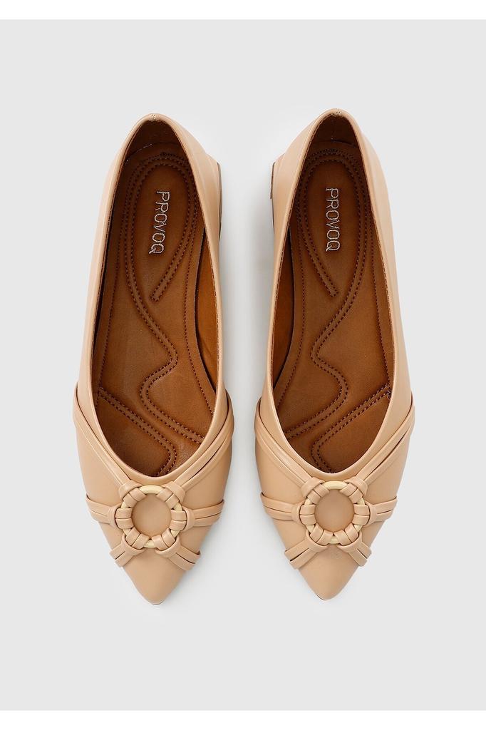Women's Flat Shoes Beige