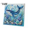 Coastal Home Decor Accents Sea Turtle Octopus DIY 3D Pearl Painting Kit, Ocean Theme Diamond Art Beach House Wall Kit for Adults Beginner, Bead