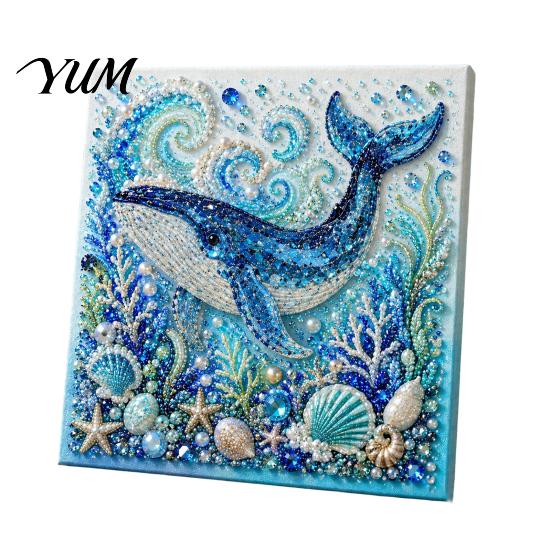 Coastal Home Decor Accents Sea Turtle Octopus DIY 3D Pearl Painting Kit, Ocean Theme Diamond Art Beach House Wall Kit for Adults Beginner, Bead