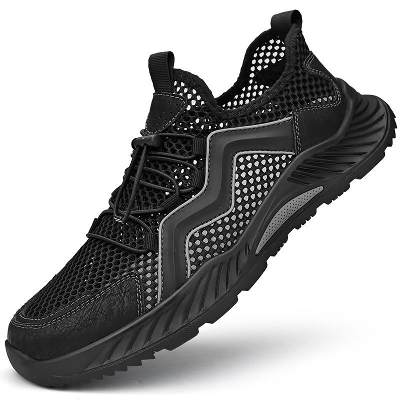 

Men s shoes casual shoes breathable tooling shoes breathable tide shoes high quality casual men s shoes outdoor foreign trade walking shoes 46 чорний