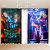 Cartoon Curtain Bedroom Semi-Blackout Bay Window Sci-fi Cyberpunk Hook Grommet Top 2024 New Custom Curtain Fabric Cortinas 2PCS