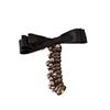 Bowknot Fabric Hair Ties for Women Elegant Minimalist Design with Bow Solid Color Telephone Cord Ponytail Holders Birthday Hair Accessory Gift Set