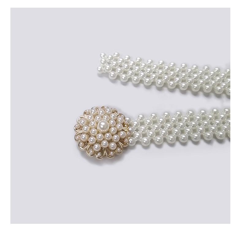 Eleganter Perlen Damen Elastischer Taillengürtel für Röcke und Kleider - Vielseitiges und Schlichtes Kettendesign