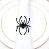 Pack of 6 Elegant Spiders Designs Napkin Rings Holders Halloween Kitchen Decoration With Rustproof Metal Finish