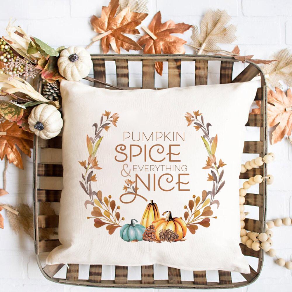 Farmhouse Pumpkin spice Cushion cover Fall Print Art Cushion Pumpkin Art pillowcase Pumpkin Patch Home Decor Cushion