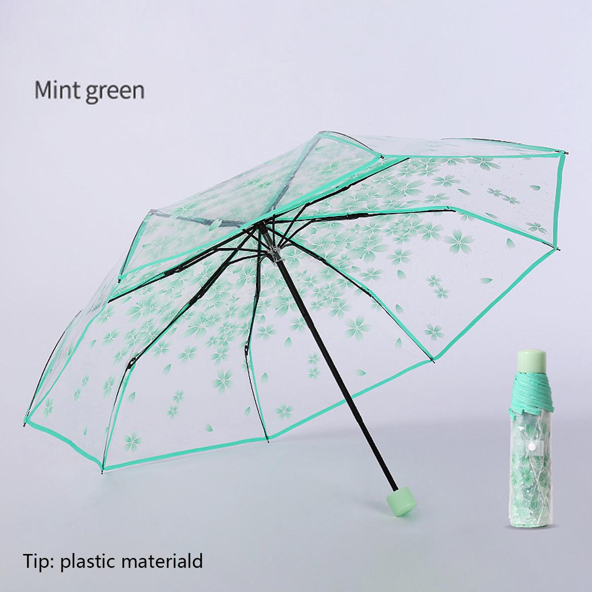 

Свежий унисекс 3-слойный прозрачный зонт с ручным открыванием