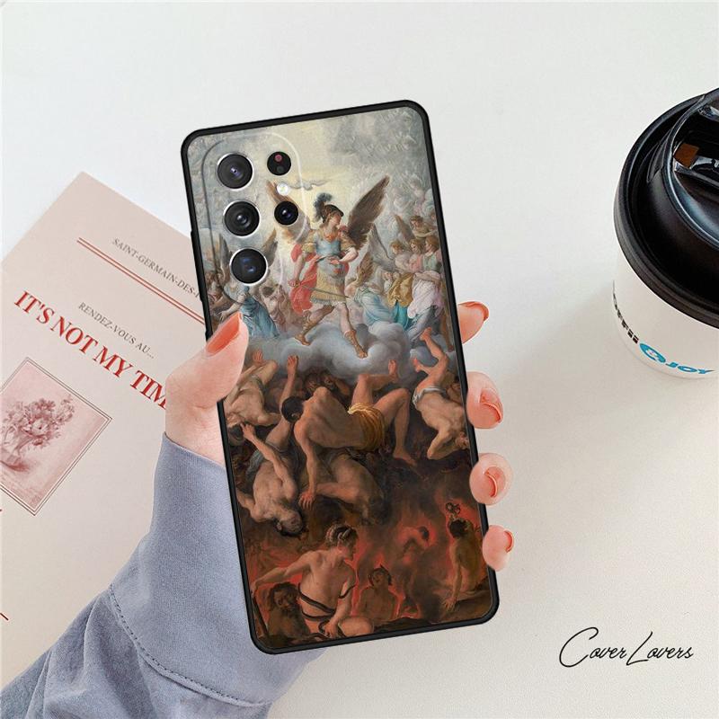 Renaissance Art Painting Phone Case For Samsung Galaxy S24 S25 S23 S22 Ultra Note 10 20 Plus S20 S21 FE Cover