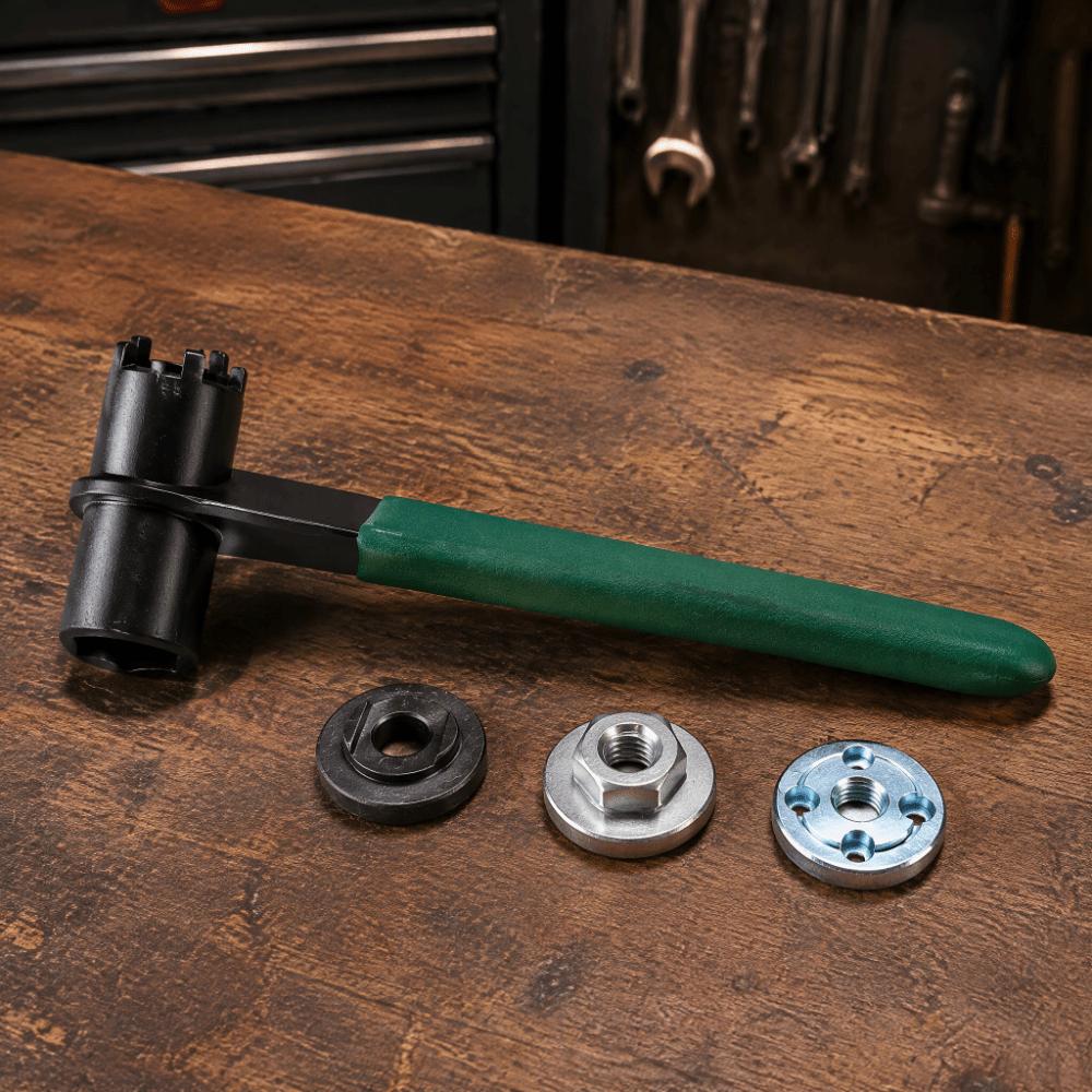 1 Wrench 3 Accessories Angle Grinder Wrench 180mm Length Disassembly Wrench  For Workshop