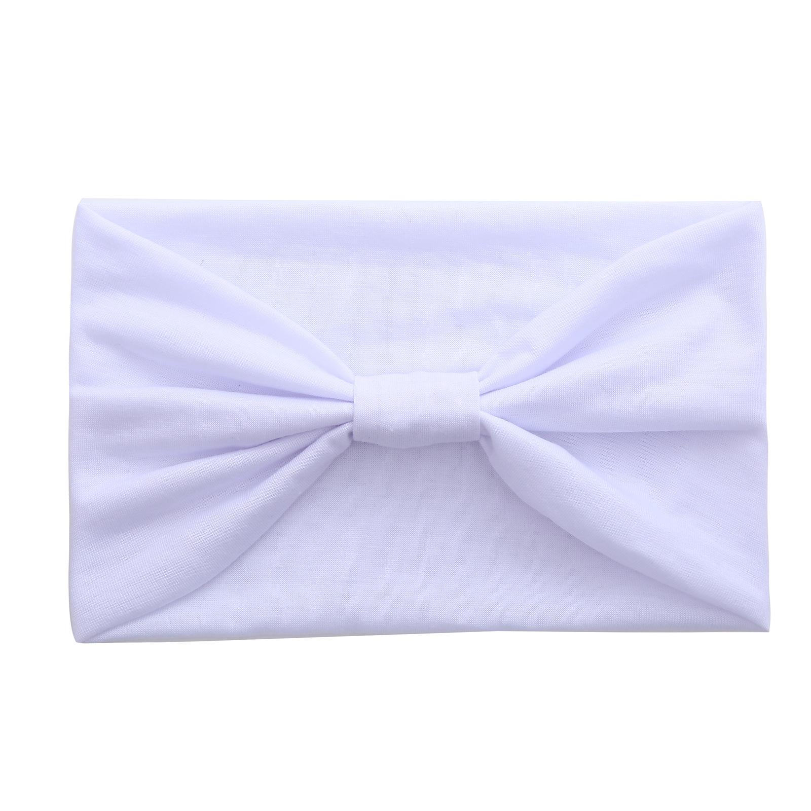 

Однотонная женская эластичная супер широкая повязка на голову с узлом, спортивная, для йоги, для мытья лица, впитывающая пот повязка на голову белый