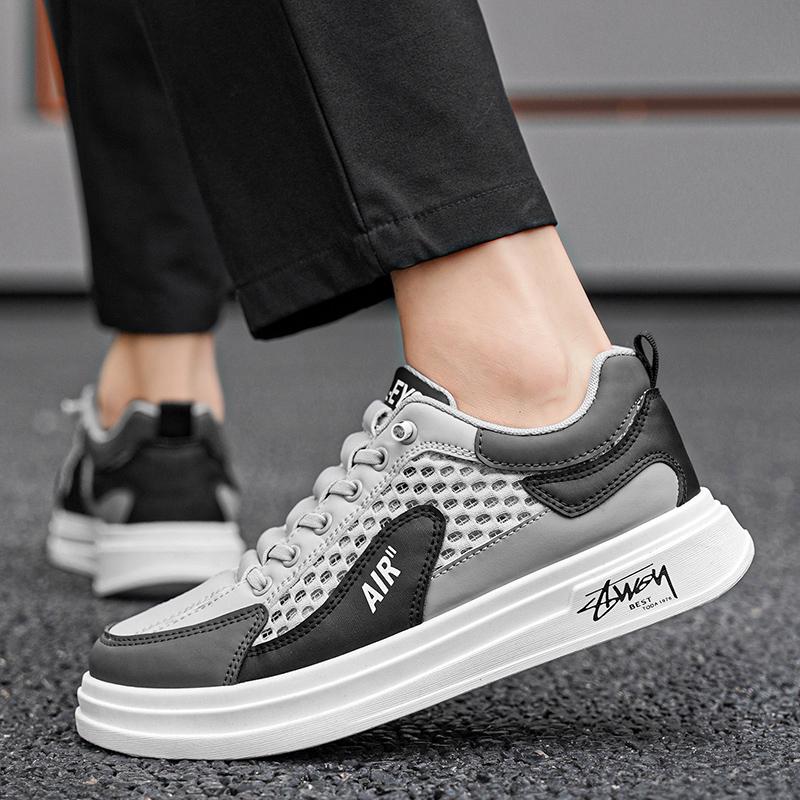 Men's Flat Casual Sneakers Trendy Thick Sole Shoes Comfortable Vulcanized Mens Tennis Shoes Zapatillas De Deporte