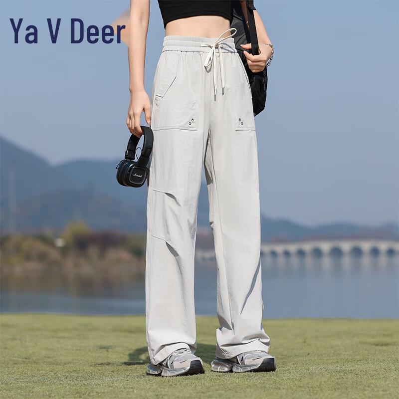 YALU Unisex Anti-Pilling Multi-Pocket Parachute Cargo Pants