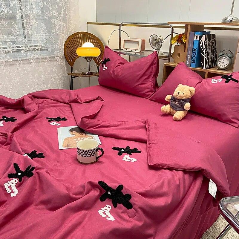 Sada letní přikrývky Domácí textil Tenká přikrývka prostěradlo povlak na polštář 4dílná sada povlečení Sada letní přikrývky Queen Size Ložní prádlo