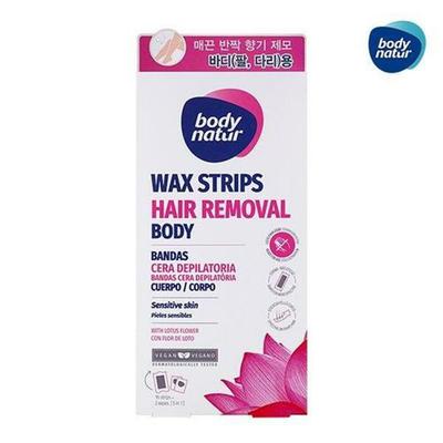 רצועות שעווה להסרת שיער בגוף נאטור עור רגיש לגוף עם פרח לוטוס