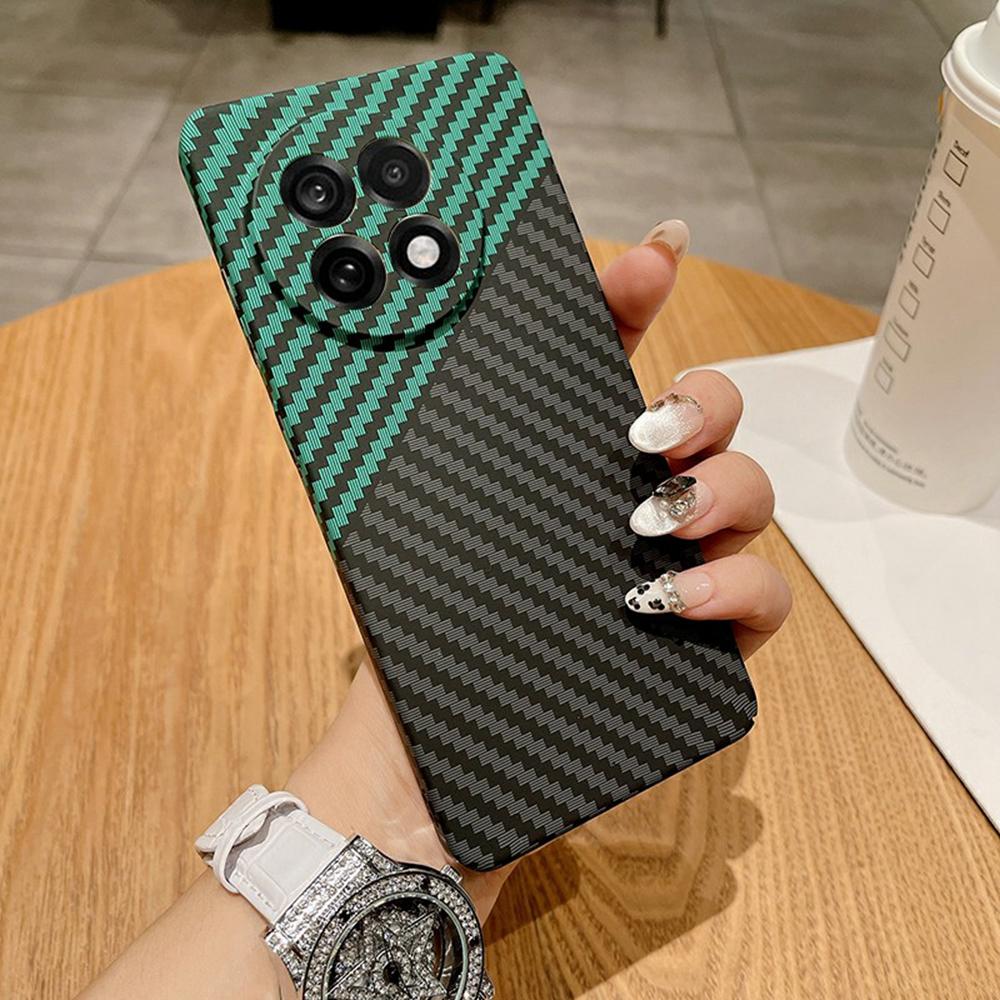 Tenké pouzdro pro OnePlus 13R 5G/Ace 5 5G/5 Pro 5G Tvrdý PC kryt na telefon Textura karbonových vláken Odolné proti pádu