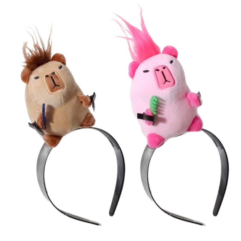 2 Stück Niedliches und Cartoon-Gesichtswasch-Haarband Lustiges Stirnband Haargummi Haarband Haaraccessoires für Frauen