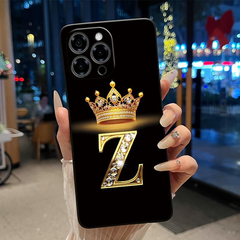 Glitter Crown Lucky Letter Pattern Shockproof Couple Phone Case For Doogee Note 58 58 Pro Casing Soft Silicone Black Cover