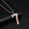 My Shape Baseball Pattern Number Pendant Necklace For Men Sport Basketball Figure Stainless Steel Necklaces Fashion Male Jewelry