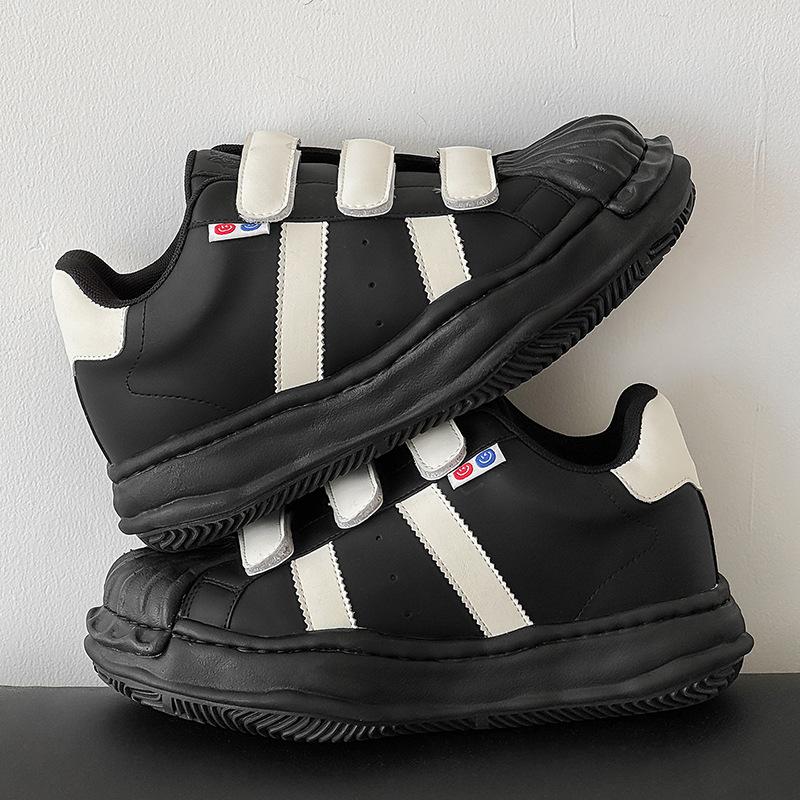 

Invisible inner heightening shoes heightening Velcro shell head small black shoes ugly cute casual moral training shoes women s size 36 чёрный