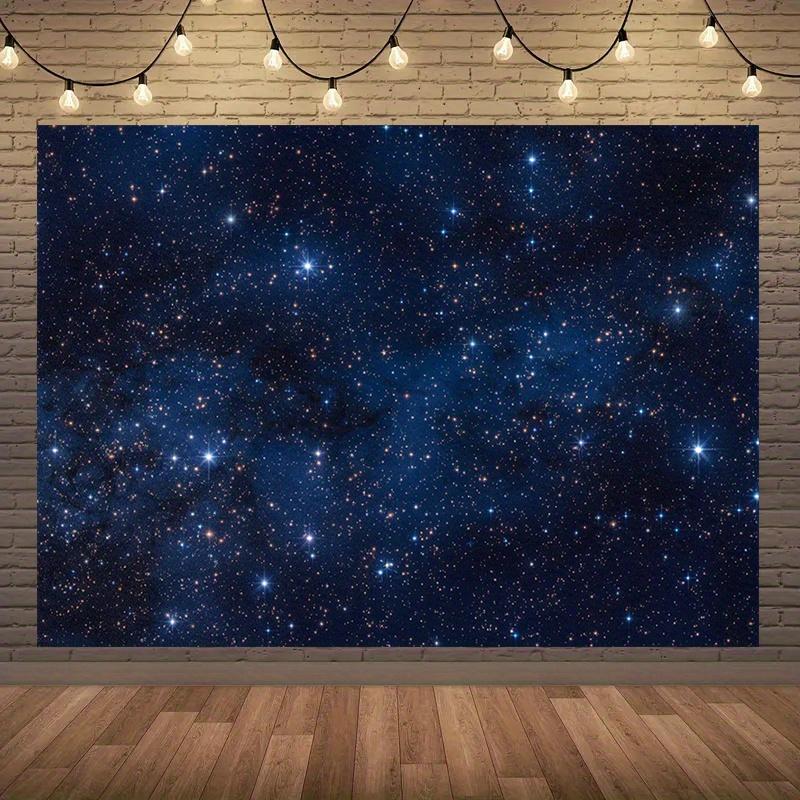1 Piece, 2D Flat Design; 1 Piece, Milky Way Night Sky Background Banner, Suitable for Holiday Parties and Home Decorations. (wsj