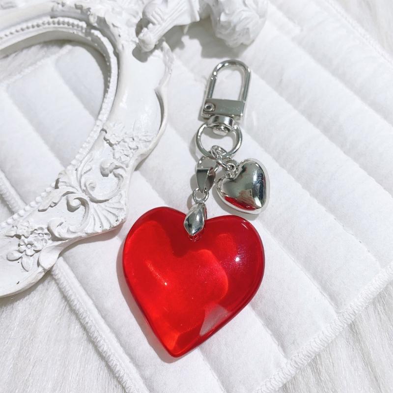 Stylish Heart Pendant Multifuntional Jewelry Fashionable Keychain Accessory Bag Ornament Suitable for Dresses and Tees